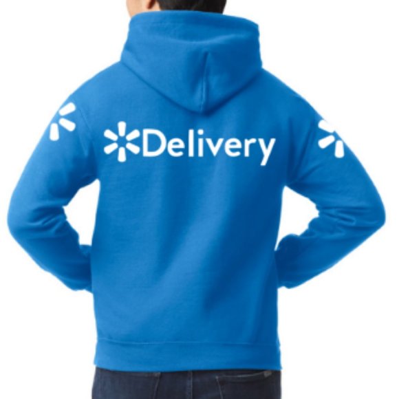 Handmade Shirts Spark Delivery Driver Safety Reflective Blue Hoodie